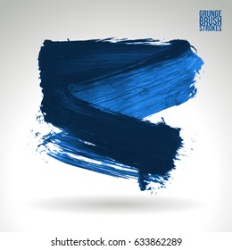 Brush stroke and texture. Grunge vector abstract hand - painted element. Underline and border design.