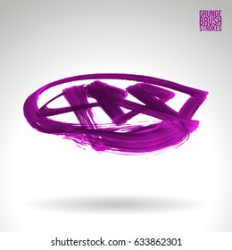 Brush stroke and texture. Grunge vector abstract hand - painted element. Underline and border design.