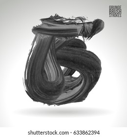 Brush stroke and texture. Grunge vector abstract hand - painted element. Underline and border design.