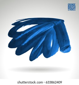 Brush stroke and texture. Grunge vector abstract hand - painted element. Underline and border design.