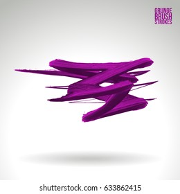 Brush stroke and texture. Grunge vector abstract hand - painted element. Underline and border design.