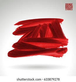 Brush stroke and texture. Grunge vector abstract hand - painted element. Underline and border design.