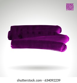 Brush stroke and texture. Grunge vector abstract hand - painted element. Underline and border design.
