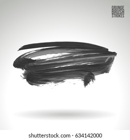 Brush stroke and texture. Grunge vector abstract hand - painted element. Underline and border design.