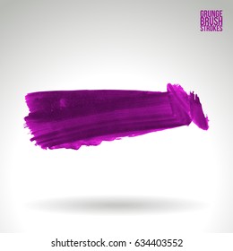 Brush stroke and texture. Grunge vector abstract hand - painted element. Underline and border design.