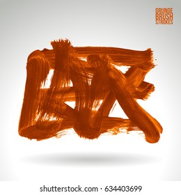 Brush stroke and texture. Grunge vector abstract hand - painted element. Underline and border design.