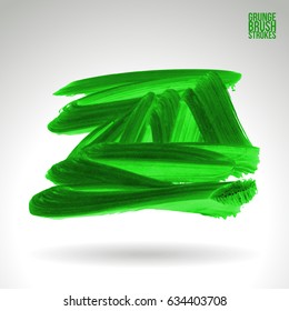 Brush stroke and texture. Grunge vector abstract hand - painted element. Underline and border design.
