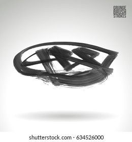 Brush stroke and texture. Grunge vector abstract hand - painted element. Underline and border design.