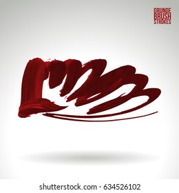 Brush stroke and texture. Grunge vector abstract hand - painted element. Underline and border design.