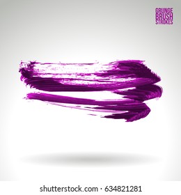 Brush stroke and texture. Grunge vector abstract hand - painted element. Underline and border design.