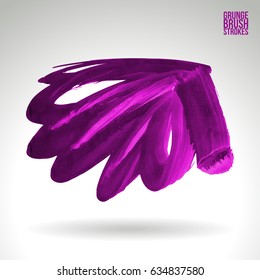 Brush stroke and texture. Grunge vector abstract hand - painted element. Underline and border design.