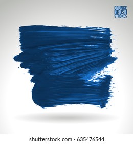 Brush stroke and texture. Grunge vector abstract hand - painted element. Underline and border design.