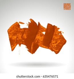 Brush stroke and texture. Grunge vector abstract hand - painted element. Underline and border design.