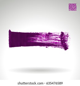 Brush stroke and texture. Grunge vector abstract hand - painted element. Underline and border design.