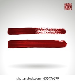 Brush stroke and texture. Grunge vector abstract hand - painted element. Underline and border design.