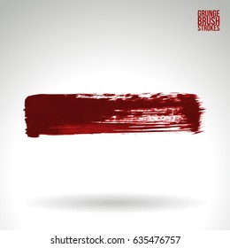 Brush stroke and texture. Grunge vector abstract hand - painted element. Underline and border design.