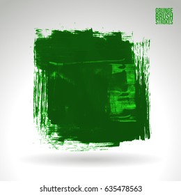 Brush stroke and texture. Grunge vector abstract hand - painted element. Underline and border design.