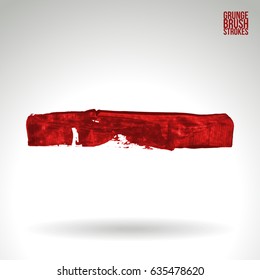 Brush stroke and texture. Grunge vector abstract hand - painted element. Underline and border design.