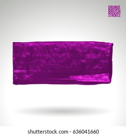 Brush stroke and texture. Grunge vector abstract hand - painted element. Underline and border design.