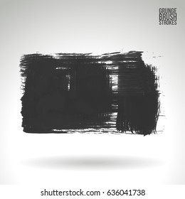 Brush stroke and texture. Grunge vector abstract hand - painted element. Underline and border design.