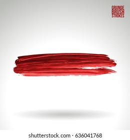 Brush stroke and texture. Grunge vector abstract hand - painted element. Underline and border design.
