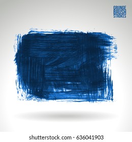 Brush stroke and texture. Grunge vector abstract hand - painted element. Underline and border design.