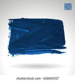 Brush stroke and texture. Grunge vector abstract hand - painted element. Underline and border design.