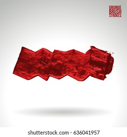 Brush stroke and texture. Grunge vector abstract hand - painted element. Underline and border design.