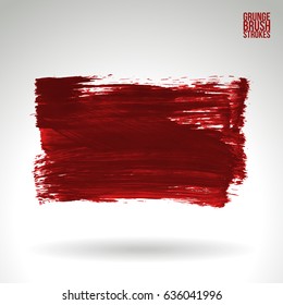 Trazo de pincel y textura. Grunge vectorial abstracto de la mano - elemento pintado. Diseño de subrayado y borde.