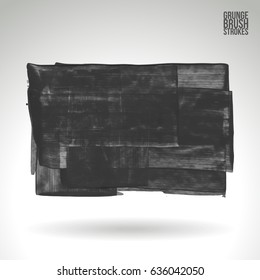 Brush stroke and texture. Grunge vector abstract hand - painted element. Underline and border design.