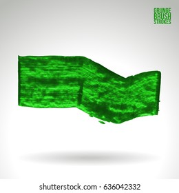 Brush stroke and texture. Grunge vector abstract hand - painted element. Underline and border design.