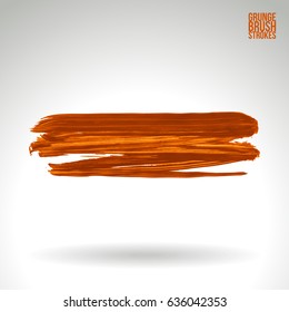 Brush stroke and texture. Grunge vector abstract hand - painted element. Underline and border design.
