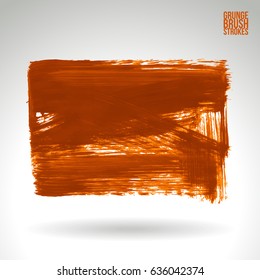 Brush stroke and texture. Grunge vector abstract hand - painted element. Underline and border design.
