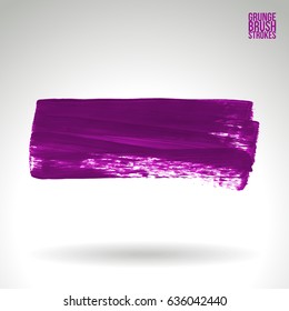 Brush stroke and texture. Grunge vector abstract hand - painted element. Underline and border design.