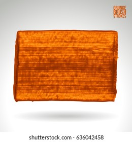 Brush stroke and texture. Grunge vector abstract hand - painted element. Underline and border design.