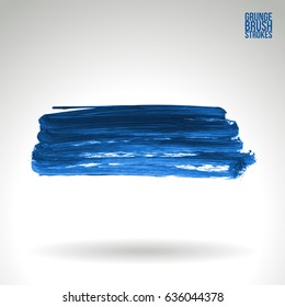 Brush stroke and texture. Grunge vector abstract hand - painted element. Underline and border design.