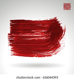 Brush stroke and texture. Grunge vector abstract hand - painted element. Underline and border design.