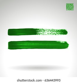 Brush stroke and texture. Grunge vector abstract hand - painted element. Underline and border design.