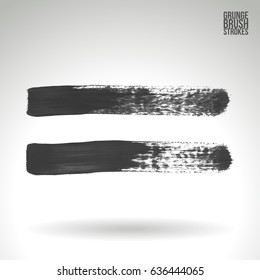 Brush stroke and texture. Grunge vector abstract hand - painted element. Underline and border design.