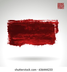 Brush stroke and texture. Grunge vector abstract hand - painted element. Underline and border.