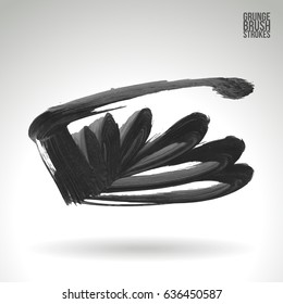 Brush stroke and texture. Grunge vector abstract hand - painted element. Underline and border.