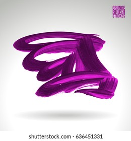 Brush stroke and texture. Grunge vector abstract hand - painted element. Underline and border.