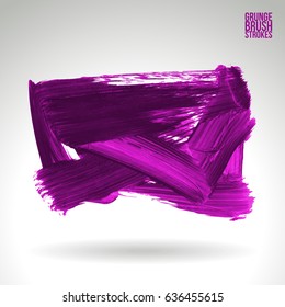 Brush stroke and texture. Grunge vector abstract hand - painted element. Underline and border design.