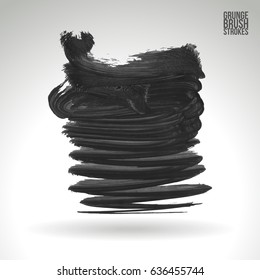 Brush stroke and texture. Grunge vector abstract hand - painted element. Underline and border design.