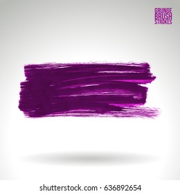 Brush stroke and texture. Grunge vector abstract hand - painted element. Underline and border design.