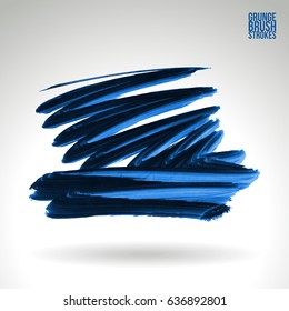 Brush stroke and texture. Grunge vector abstract hand - painted element. Underline and border design.