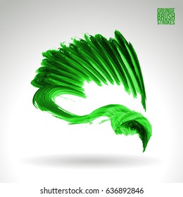 Brush stroke and texture. Grunge vector abstract hand - painted element. Underline and border design.