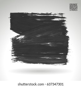 Brush stroke and texture. Grunge vector abstract hand - painted element. Underline and border design.