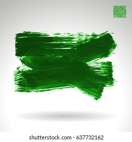 Brush stroke and texture. Grunge vector abstract hand - painted element. Underline and border design.