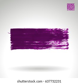 Brush stroke and texture. Grunge vector abstract hand - painted element. Underline and border design.